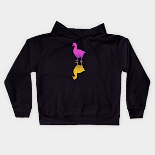 Reflecting goose pink and yellow pop colours Kids Hoodie